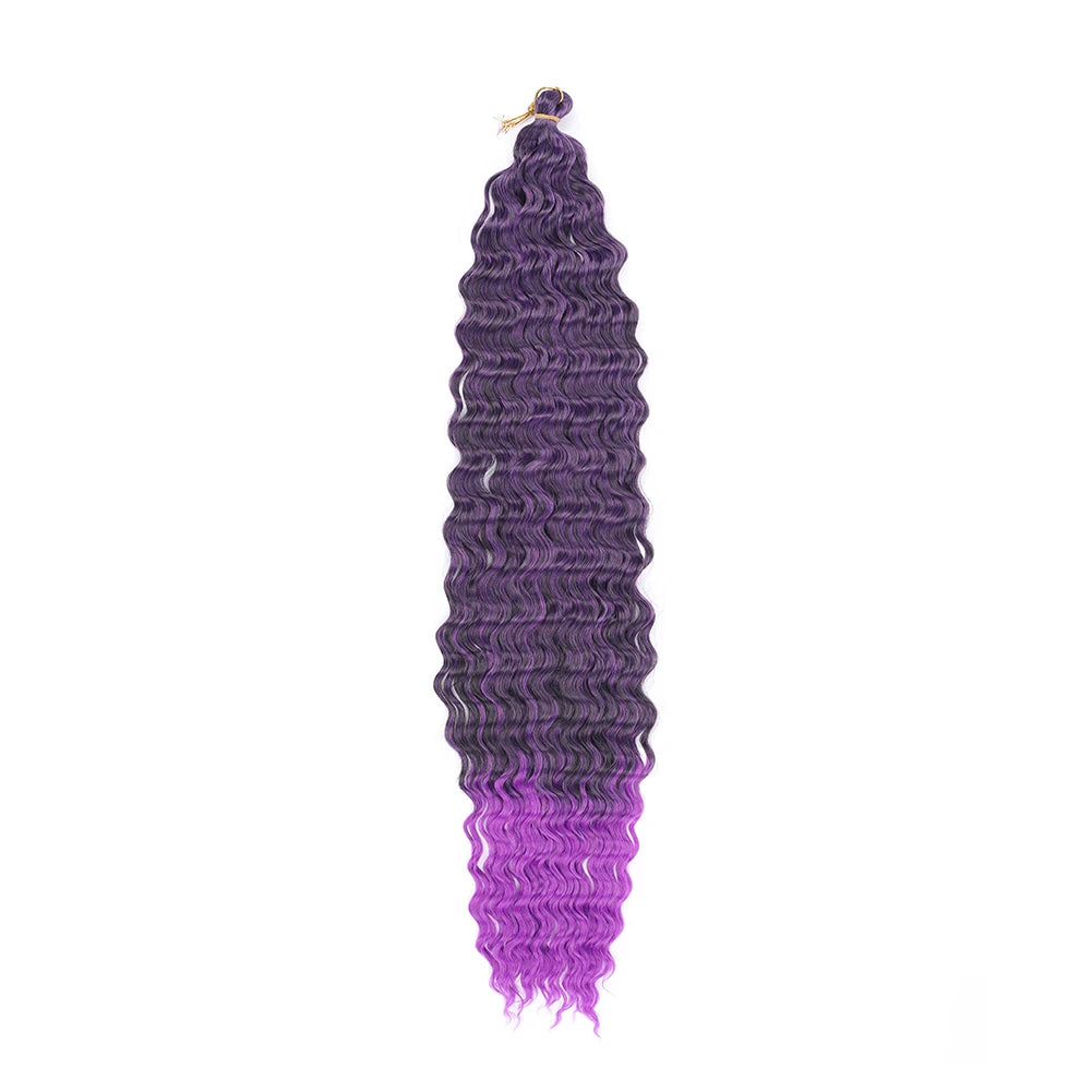 Ocean Wave Crochet Hair Long Deep Wave Curly 22 inch Braiding Hair Soft Synthetic Curly Crochet Hair For Women