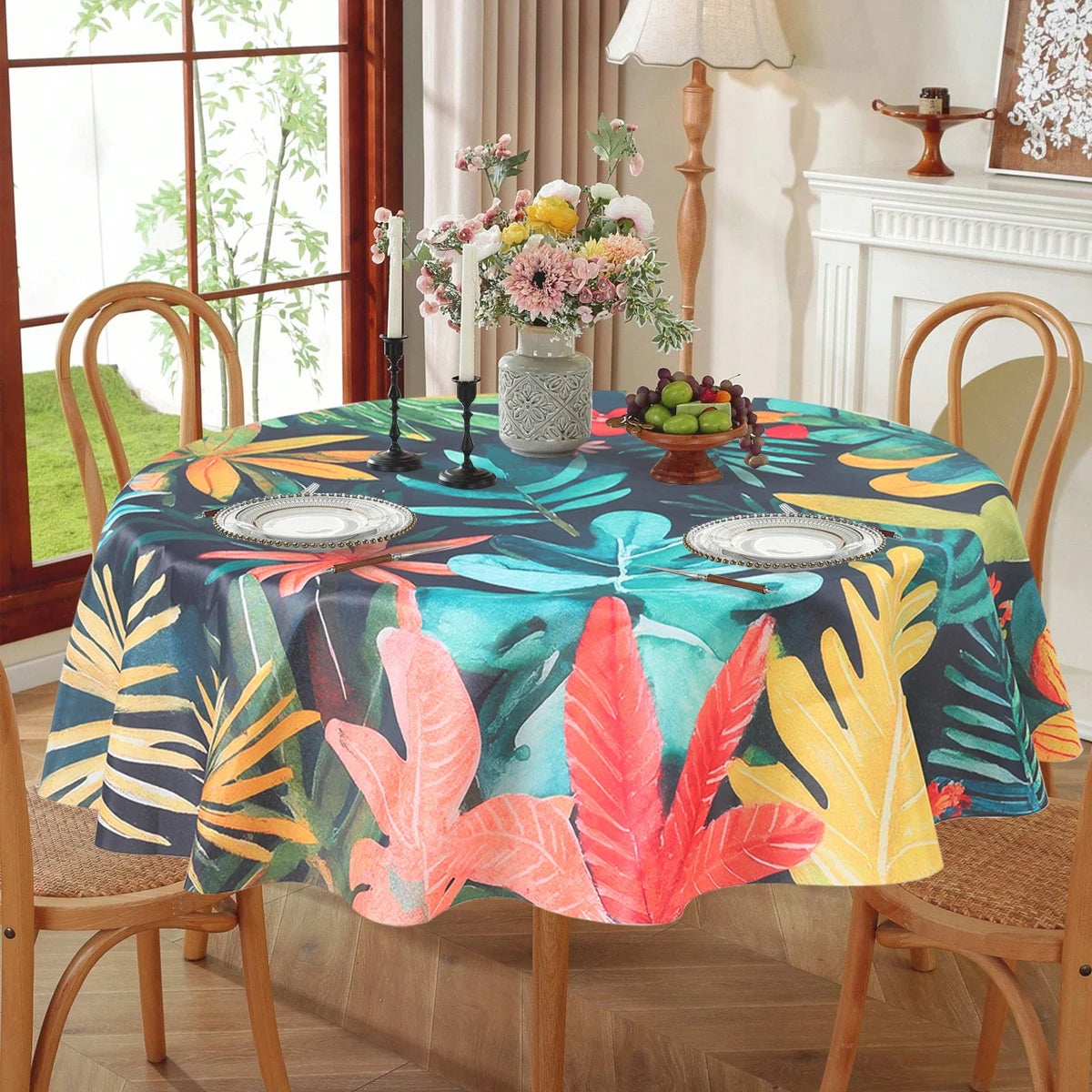 Hawaiian Garland Table Runner Hawaii Luau Tropical Party Decor Kids Favors Tableware ALOHA Summer Beach Birthday Party Supplies