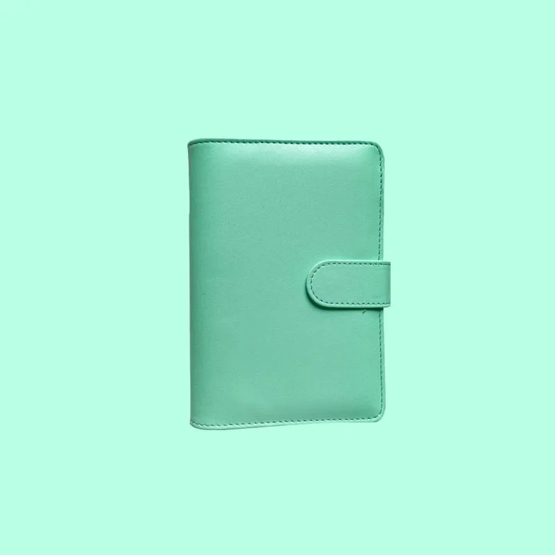 A5 A6 A7 Macaron Color 6 Ring Binder PU Clip-on Notebook Leather Loose Leaf Notebook Cover Notebooks Journal Kawaii Stationery