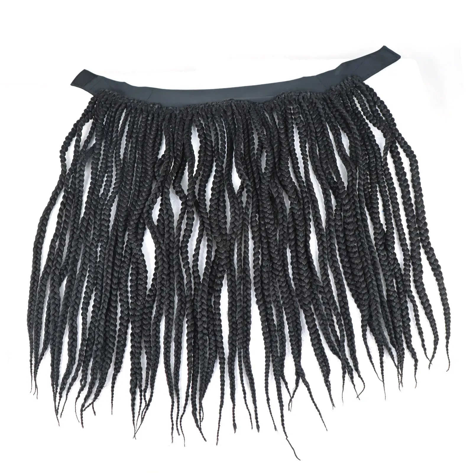 Headband Box Briad Ponytail Synthetic Crochet Braiding Hair Extension Natural Looking Ombre Brown Ponytail for Women