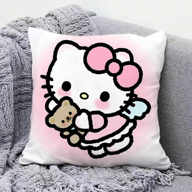 Hello Kitty Pillow Cute Cartoon Girl Heart Cushion Living Room Sofa Office Lunch Break Pillow