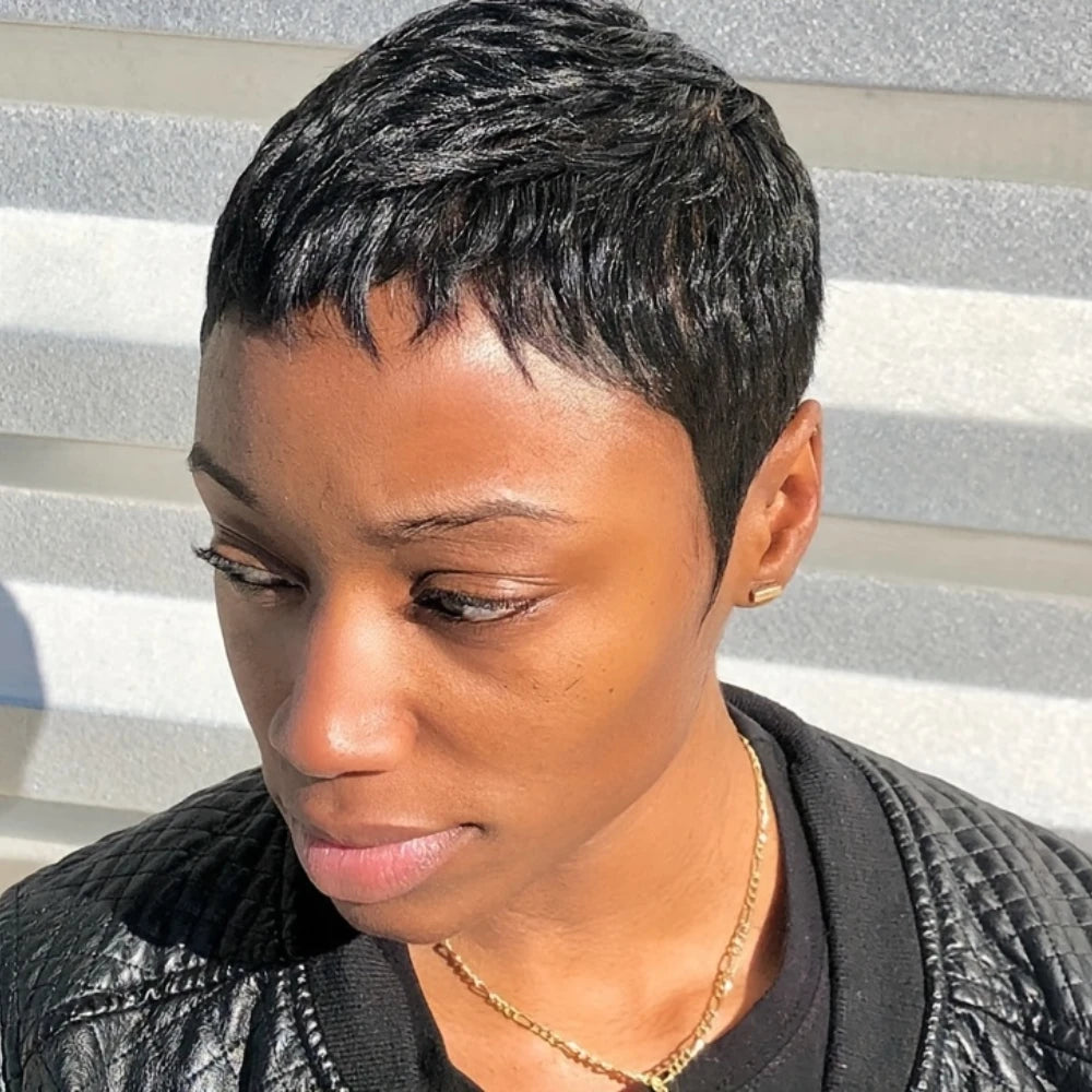 Curly Pixie Cut Wig (4")