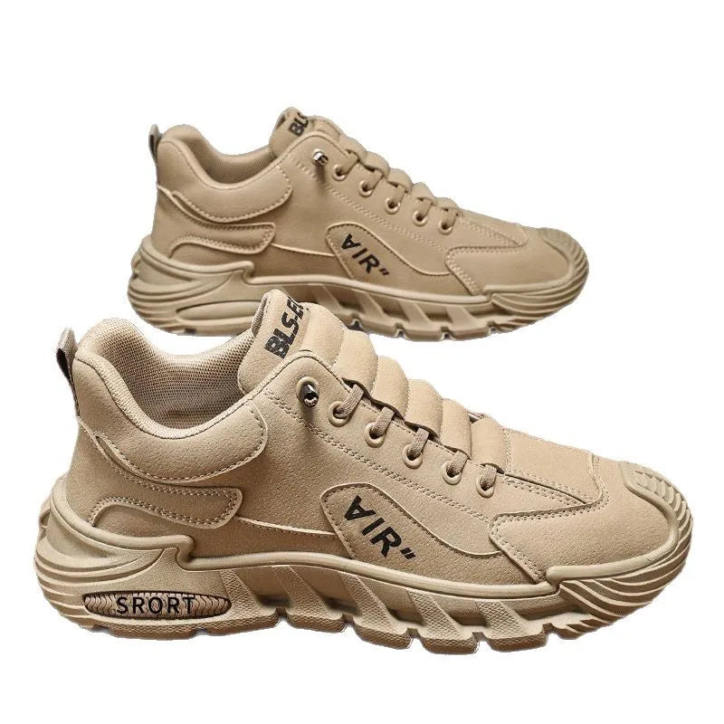 Men's Work Shoes 2025 New Sle Breathable Slip-On Anti-Slip Wear-Resistant Casual Sports Shoes Thick Bottom Labor Protection