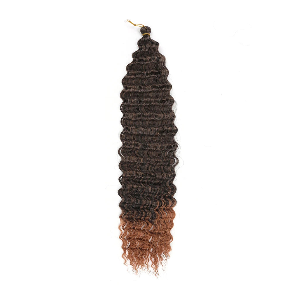 Ocean Wave Crochet Hair Long Deep Wave Curly 22 inch Braiding Hair Soft Synthetic Curly Crochet Hair For Women