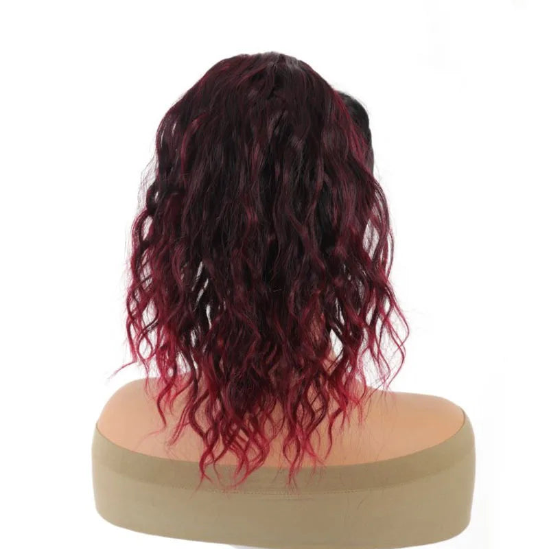 European and American ponytail synthetic chemical fiber wig ponytail women's short drawstring ponytail wool curly hair