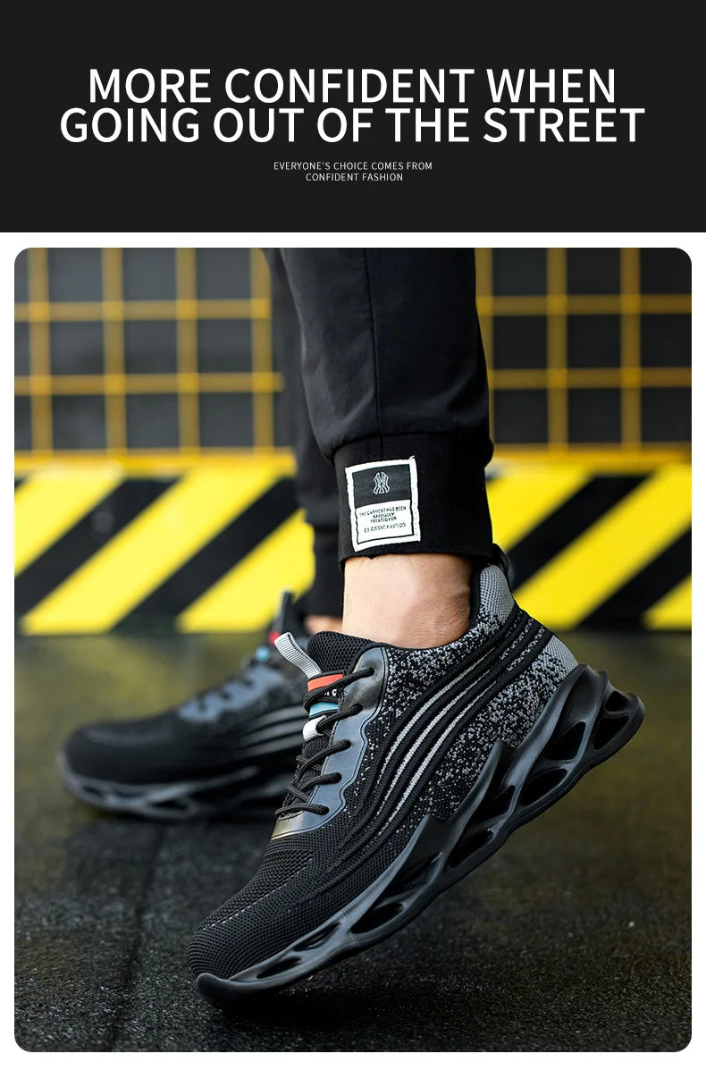 2025 New Work Shoes Man Work Sneakers Steel Toe Shoes Anti-smash Anti-puncture Safety Boots Breathable Women Protective Shoe