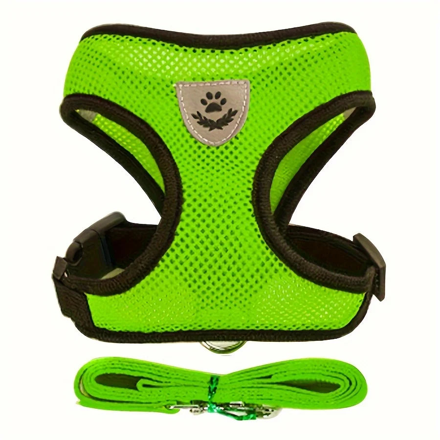 Arnés Ajustable para Gatos, Malla Transpirable Antiescape con Chaleco Reflectante y Correa de 1.5 m - Seguro, Duradero para Aventuras al Aire Libre