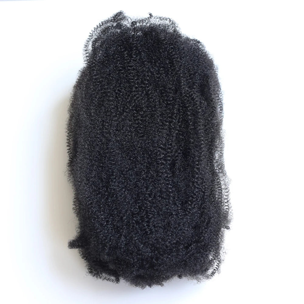 Sleek Afro Kinky Bulk Synthetic Hair Black for Braiding Twist Dreadlock African Braids Hair 36 Inch Long-lasting Color