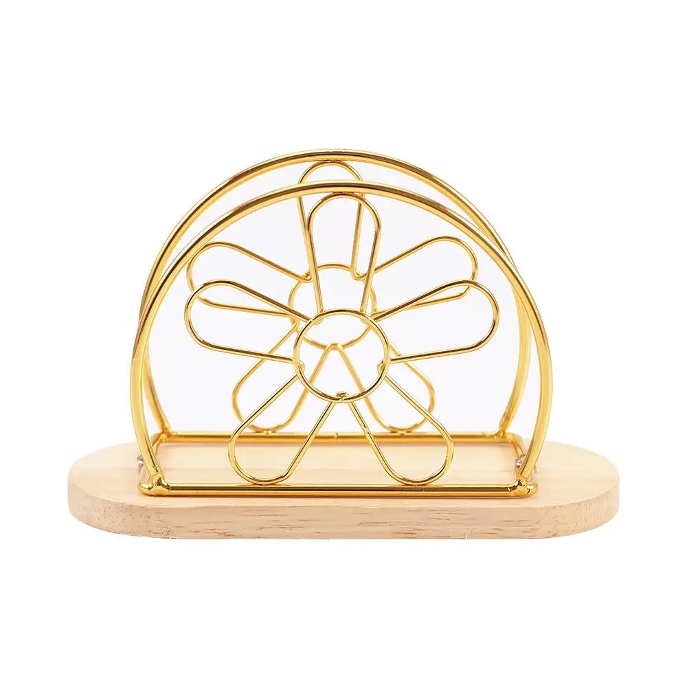 Napkin Holder, Suitable for Kitchen, Restaurant, and Outdoor Use, Matches Various Dining Room Decor Styles, Black,Gold