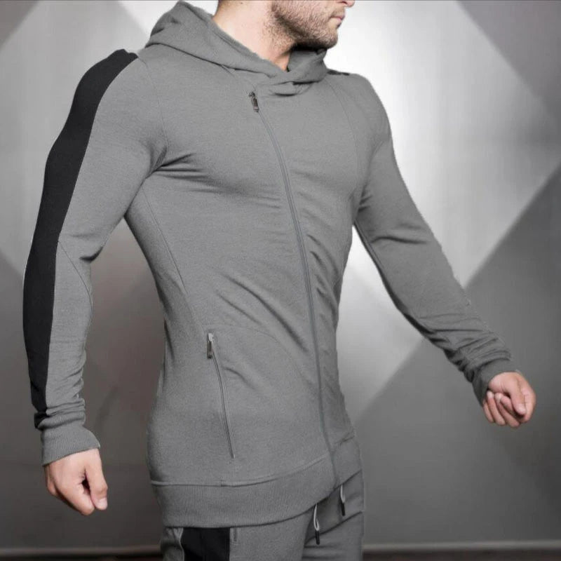 Men Hoodies Sweats Sweatshirt Hooded Fitness Gym Coat Outdoor Sport Tops Bodybuilding Men Sweater  Autumn and Winter New Fashion