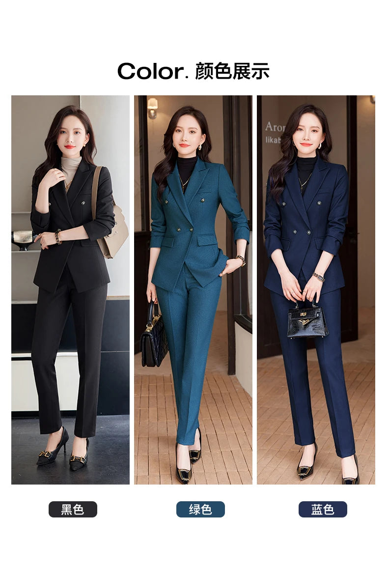 Women's Professional Suit Pantsuits, Highest Temperament to Make You Unique, Autumn and Winter Fashion, New