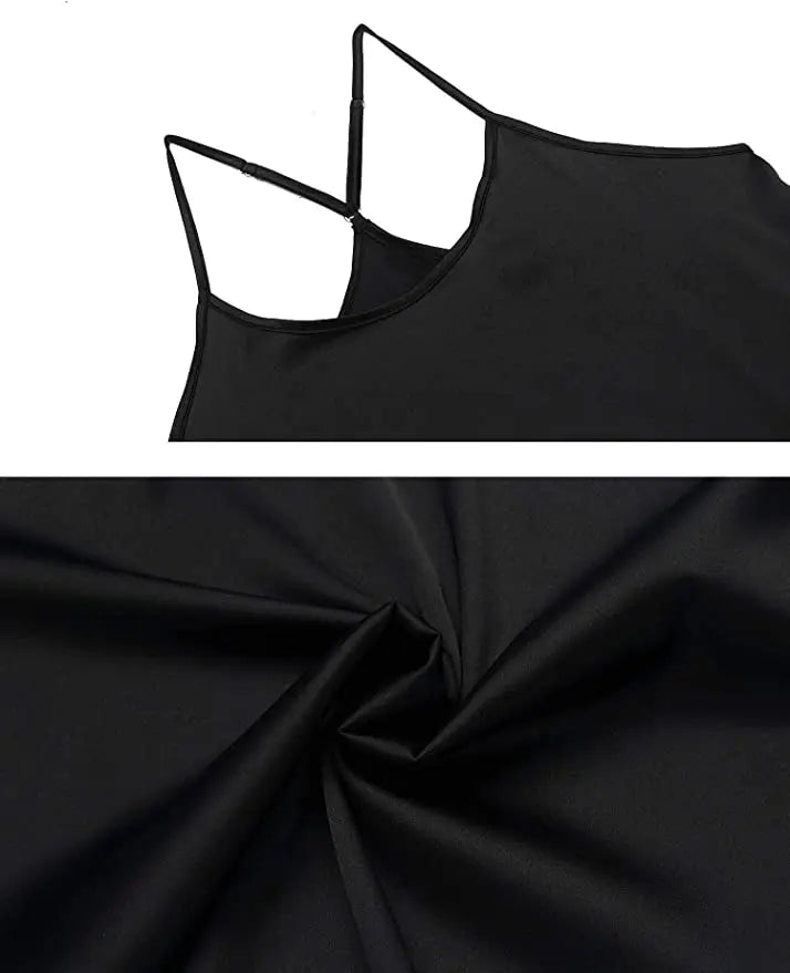 Conjuntos de pijama de satén y encaje sexy para mujer, ropa de dormir, tops sin mangas + pantalones cortos, conjuntos de 2 piezas de pijama para mujer