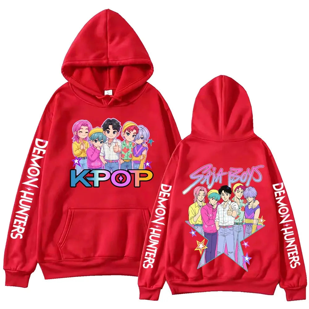 Anime Kpop Demon Hunter Saja Boy Hoodie Harajuku Pullover Tops Gift Sweatshirt