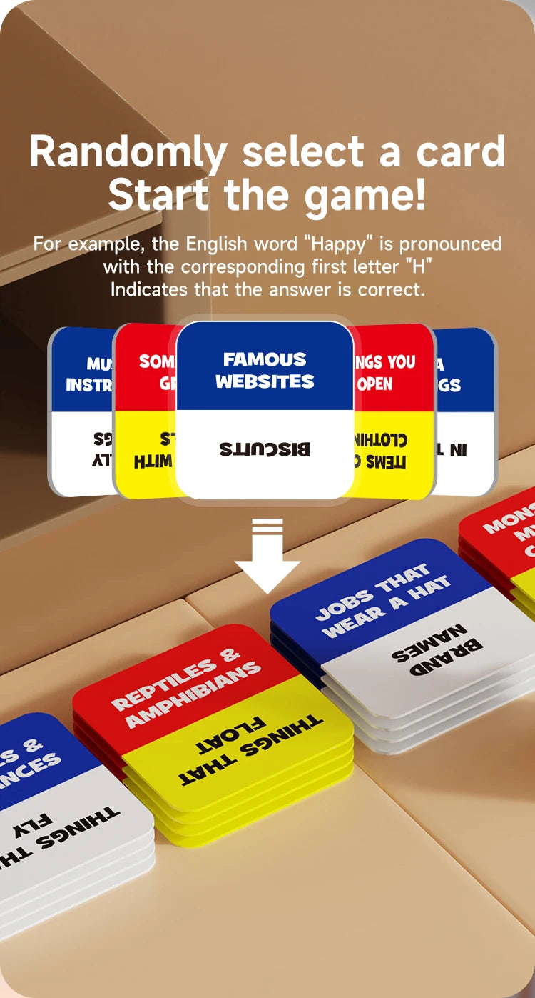 New  Game-English GameS Version Quick Thinking Letter Pressing Board Game  Board Role-Playing Games