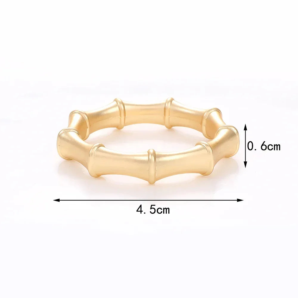 Napkin Rings Gold Metal Bamboo Napkin Rings Holidays Versatile Napkin Holder Rings for Wedding Party Dinning Table Decor