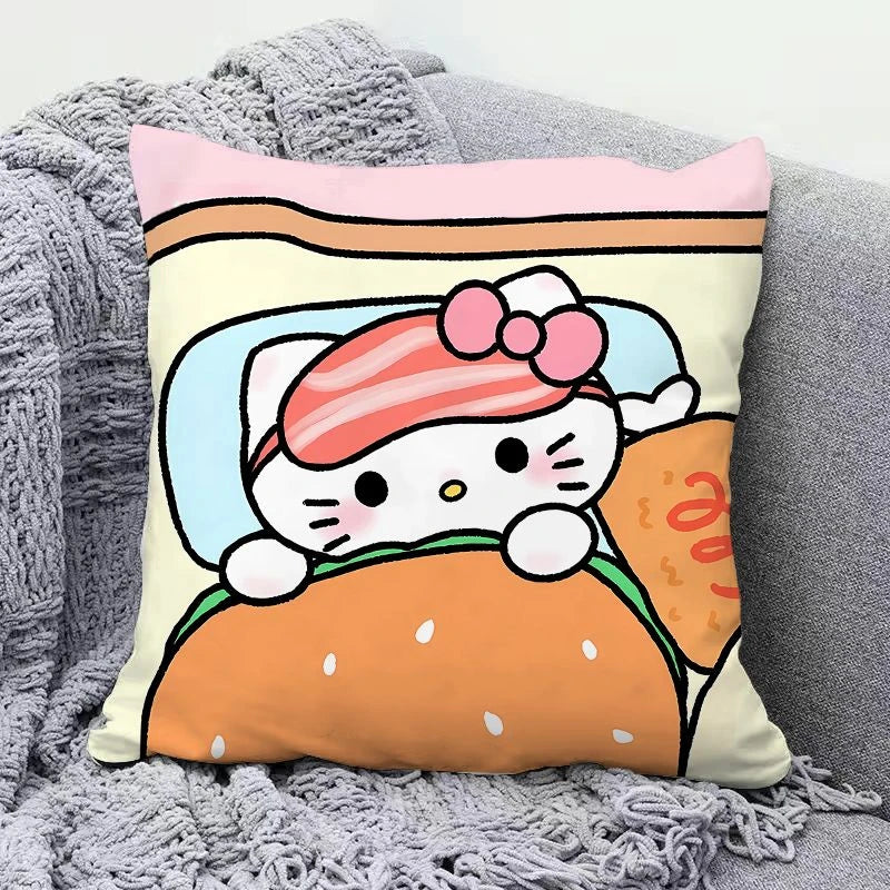 Hello Kitty Pillow Cute Cartoon Girl Heart Cushion Living Room Sofa Office Lunch Break Pillow