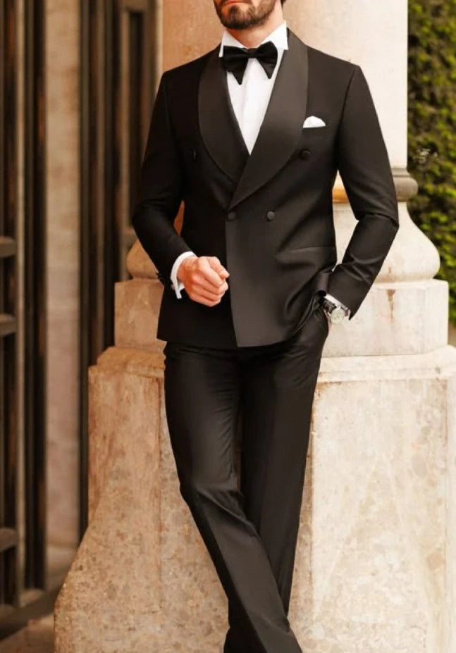 Suits for Men Slim Fit 3 Pieces Male Suit Jacket Vest with Pants Wedding Tuxedo