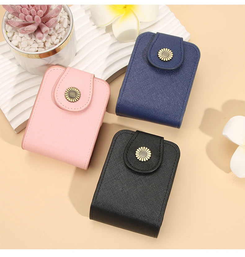 Makeup bag small women's portable makeup box with mirror mouth red envelope storage bag mini women's bag