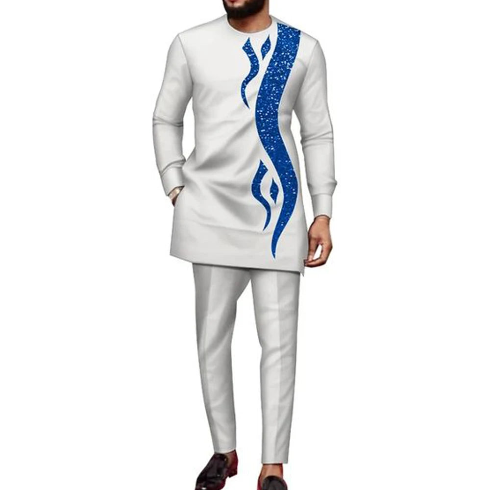 Men's traditional clothing African ethnic style men's suit 2-piece embroidered luxury suit men's casual festival wear Outfits