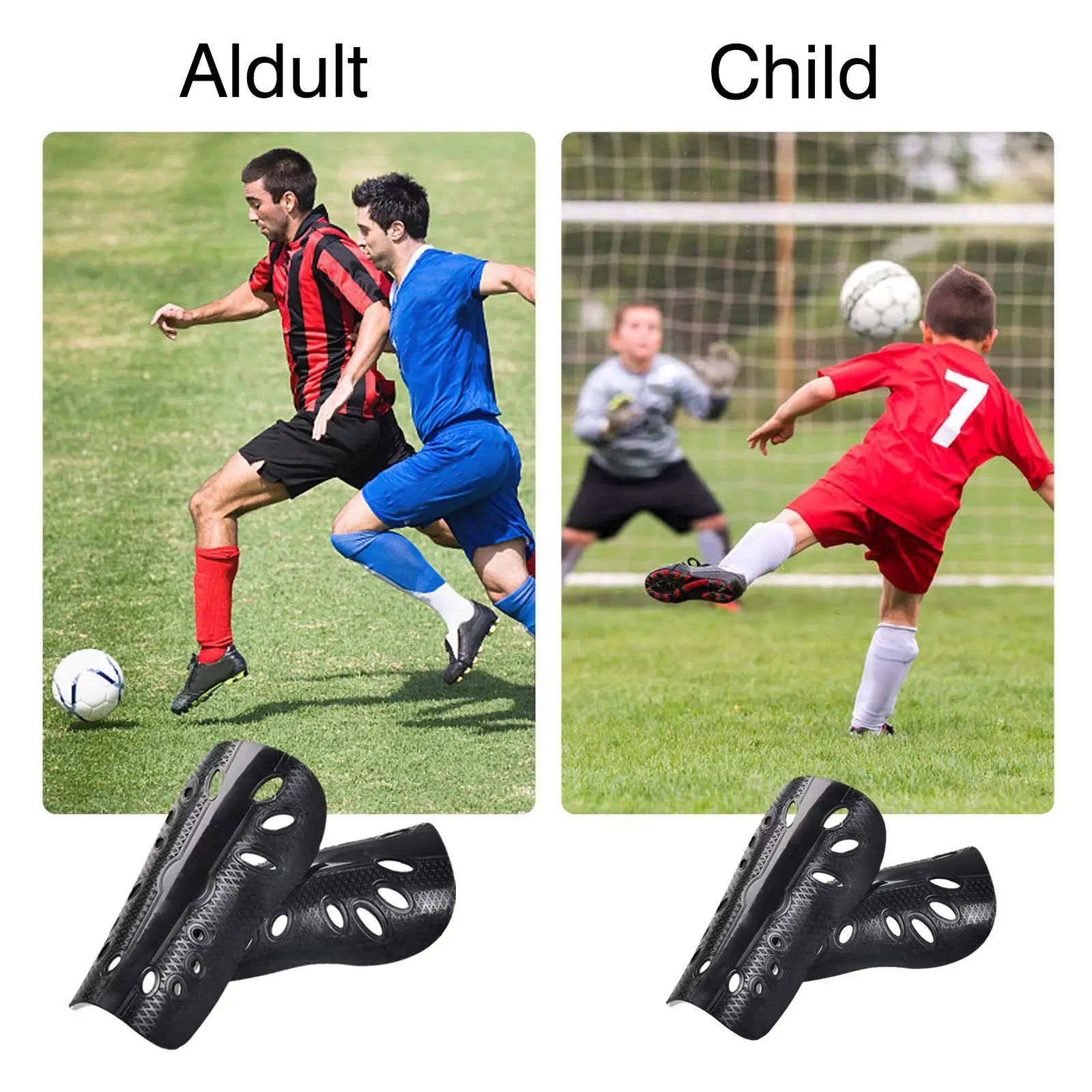1 Pair Shin Pads for Football Protectors Pads Adult Kids Gear Breathable Sock Insert Board Training Legging Protective Gear