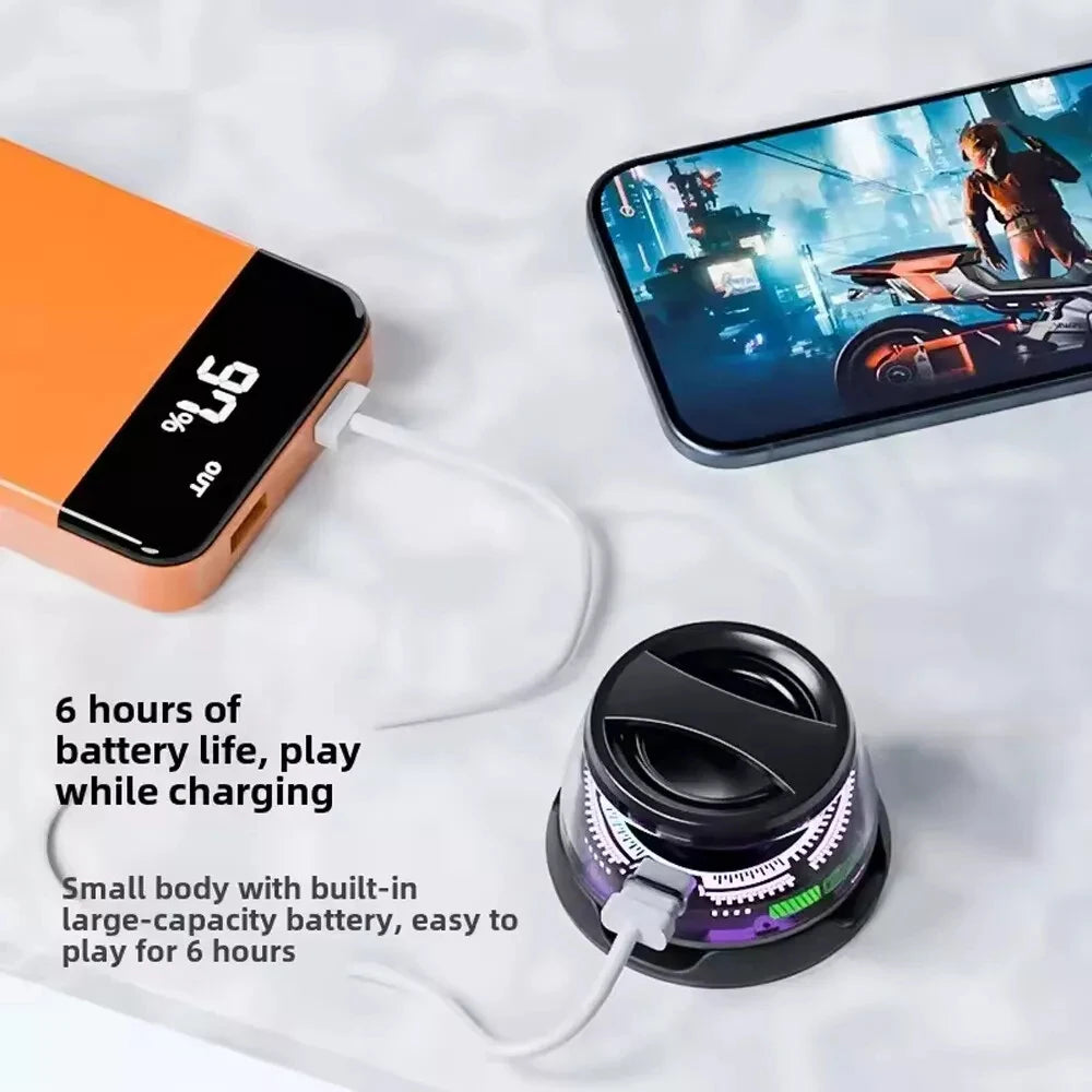 G200 Mini Bluetooth Speaker RGB Lighting Magnetic Speaker BT5.3 Portable Sound Box 7 Hours Playback Phone Holder Phone Holder