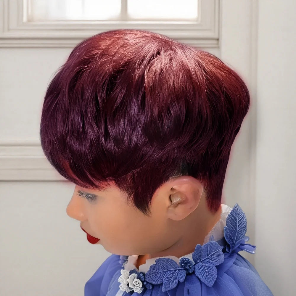 Pixie Cut Wig For  Women Full Machine Made Wigs Short Layered Human Hair Wigs Pixie Cut Wigs Brazilian Remy Hair Wigs