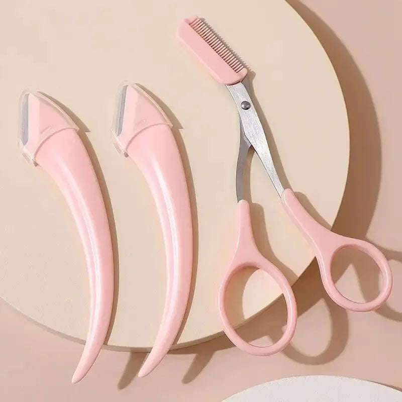 Wholesale Eyebrow With Easy Beauty Curved Eyebrow Tools Set, Convenient  Trimmer Razor, Eyebrow Scissors  For Comb, Beginners