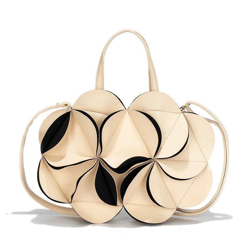 Floral Spliced Shoulder Bag