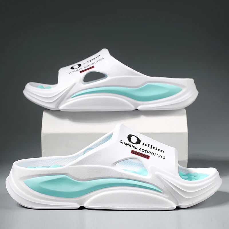 Summer Men's Massage Slippers Outdoor Sandals Beach Comfortable Indoor Slides Water Clogs Casual Shoes Men Women Home Slippers