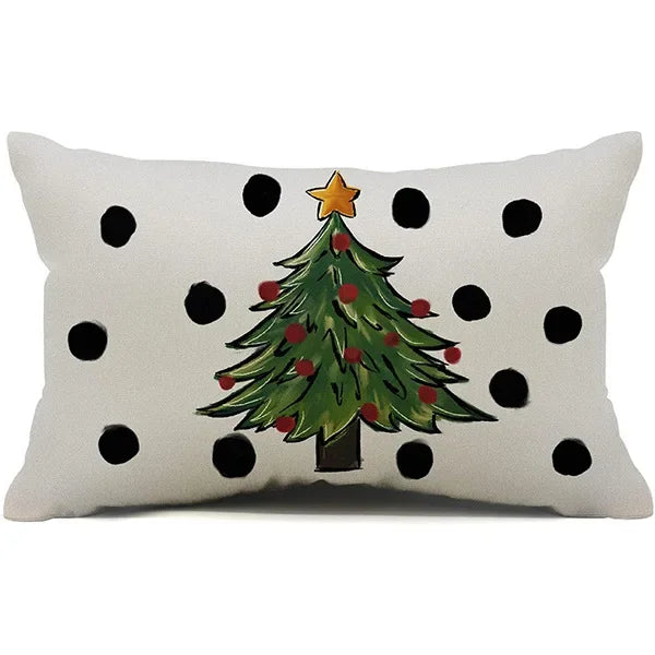 Christmas Linen Pillowcase – Cozy, Festive & Double-Sided Design