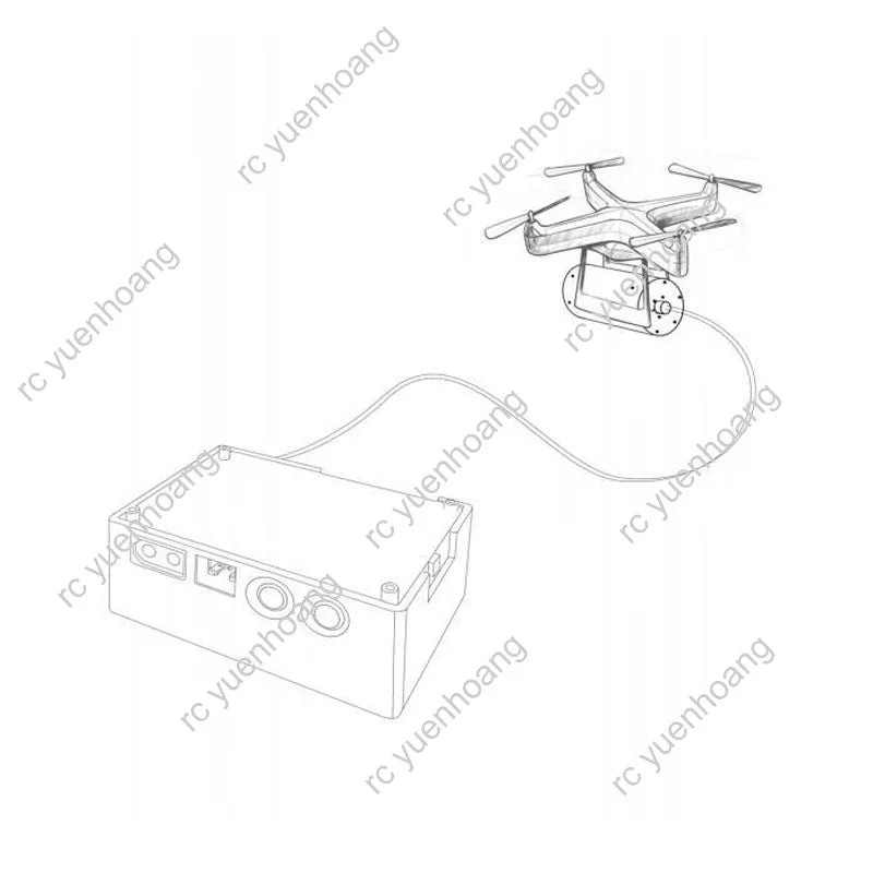 Optical Fiber Outlet Box with Sky End 2KM D0.3mm Light Fiber Optic Optional Ground End Module Wireless Control for RC FPV Drone