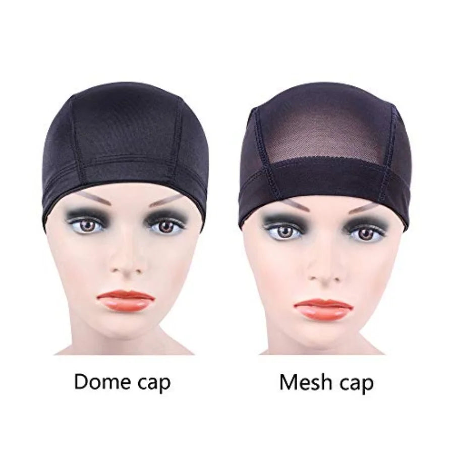 2 PCS/Lot Black Mesh Cap Wig Cap for Making Wigs Stretchable Hairnets with Wide Elastic Band Mesh Cap S