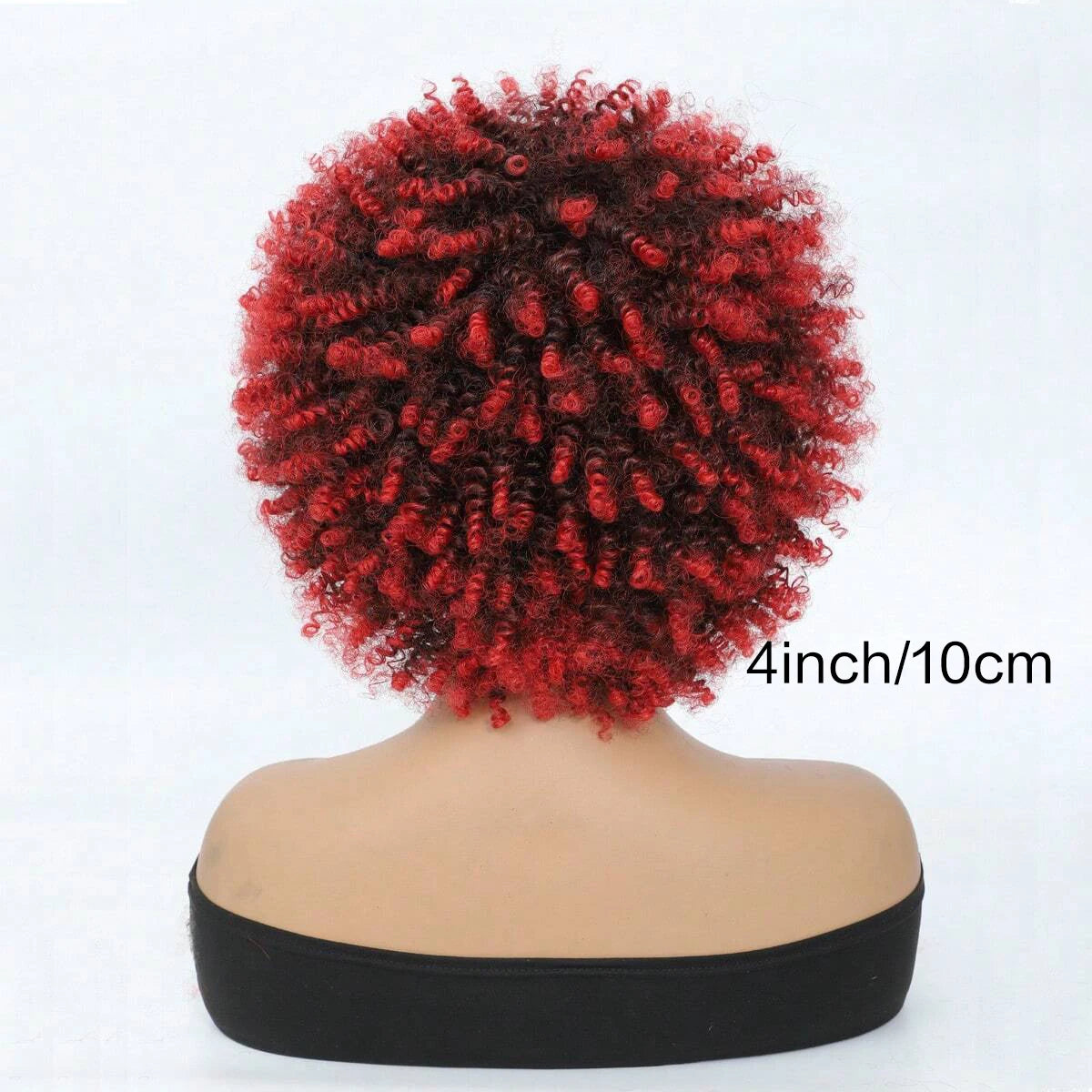 Short Kinky Curly Wig with Bangs