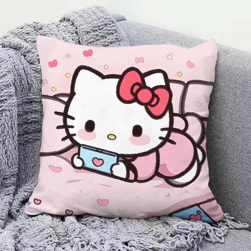 Hello Kitty Pillow Cute Cartoon Girl Heart Cushion Living Room Sofa Office Lunch Break Pillow