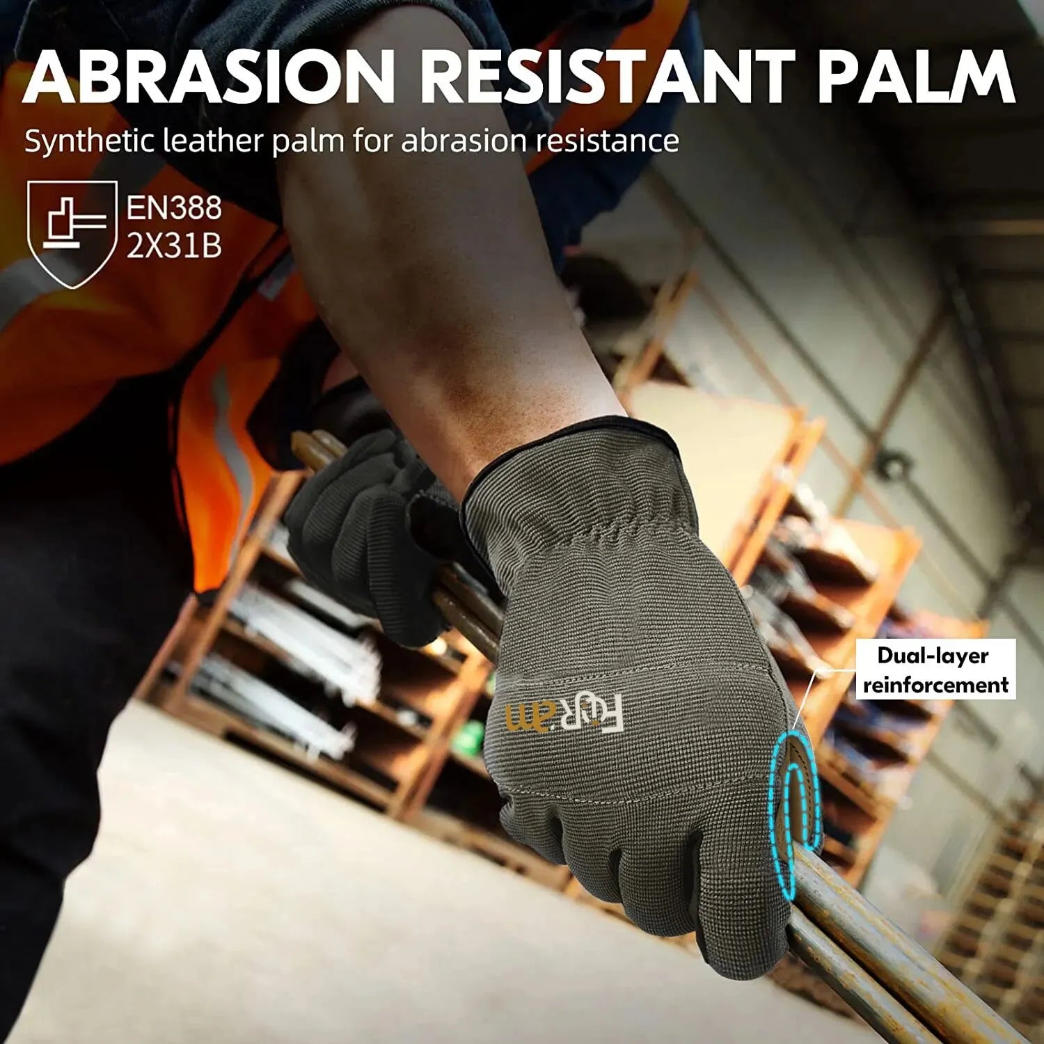 Guantes de trabajo ligeros, multiusos y de alto rendimiento para hombres y mujeres, transpirables, de alta destreza, con pantalla táctil y excelente agarre