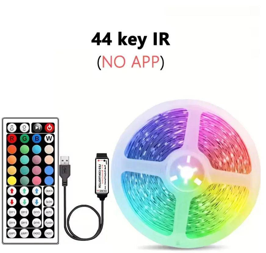 Tira de luces LED RGB de retroiluminación para TV, USB 5V SMD 5050, control remoto y por aplicación, sincronización de música, cinta flexible para decoración de habitaciones y videojuegos