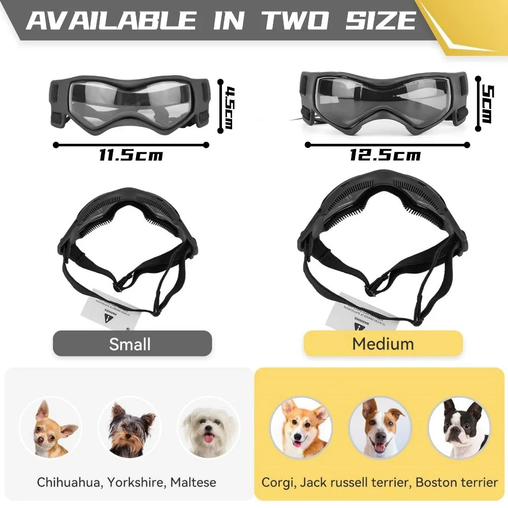 Pet Goggles Outdoor Travel UV Protection Cat Dog Sunglasses Adjustable Snow Windproof Soft Frame Pet Goggles Dog Accessories