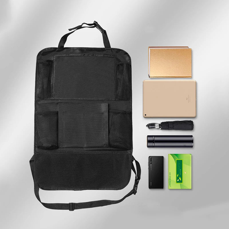 1 ud. Bolsa de almacenamiento para el respaldo del asiento del automóvil Protector de asiento de automóvil Cubierta organizadora universal para el asiento trasero del automóvil con bolsillos de almacenamiento