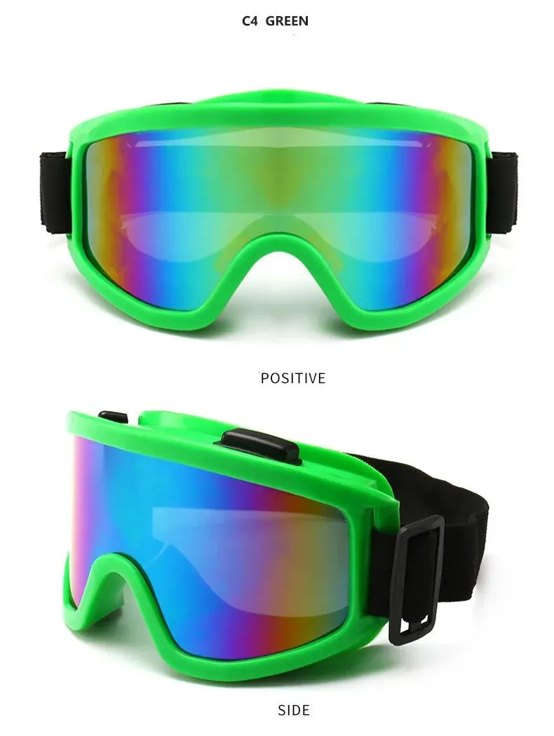 Protective Glasses Motorcycle Helmet Outdoor Sports Windproof Dustproof Eye Glasses Ski Snowboard Goggles Motocross Riot Contr