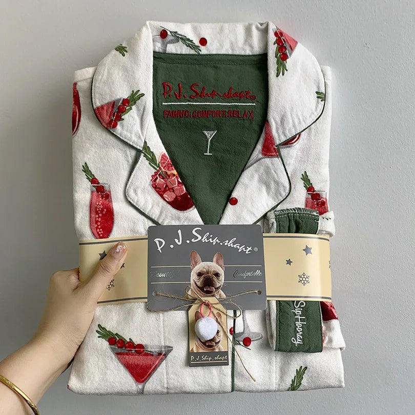 2 Piece Set Pajamas for Women Pj Sets Women 2 Piece Set Outfits 100% Cotton Pajamas for Women Loungwear Set Loose Sleep Homewear