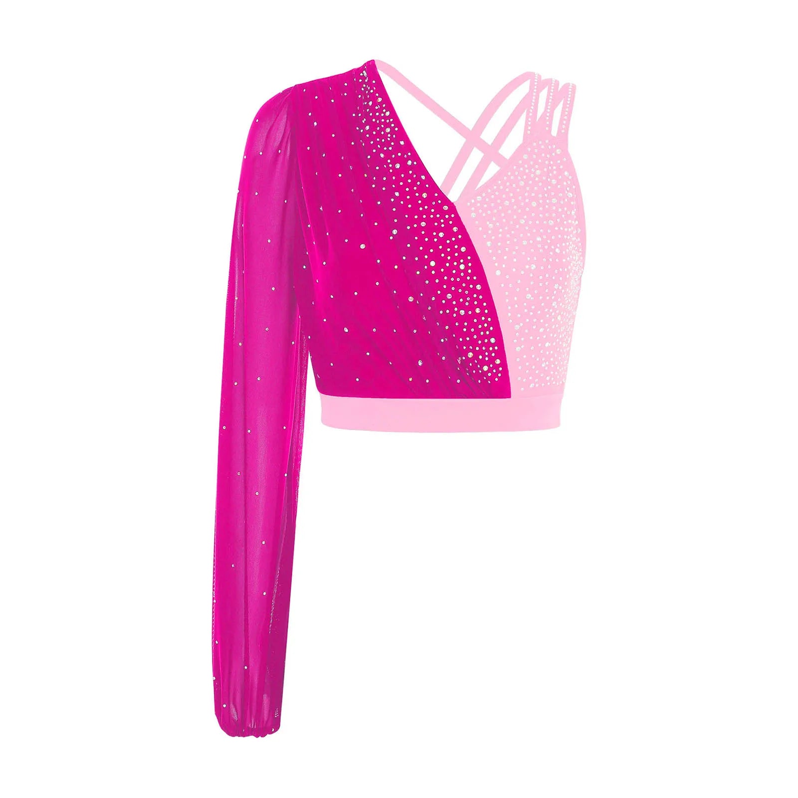 Modern Ballet Dance Set for Women Mesh Top with Skirted Briefs 2 Piece Lyrical Outfits Ballerina Girls Stage Performance Costume