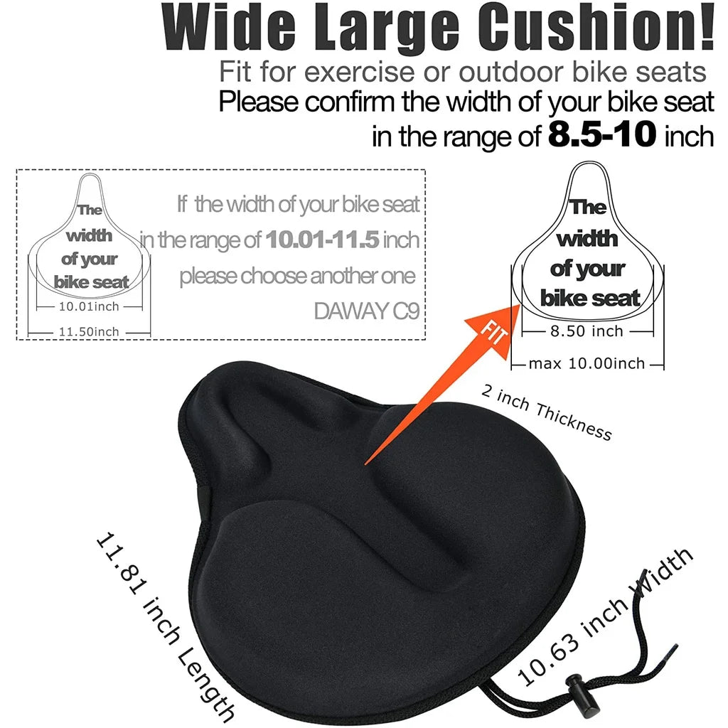 Electric Bicycle Saddle Seat Soft Thickened Electric Bike Gel Pad Cushion Cover Comfortable Road Cycling Breathable Cushion