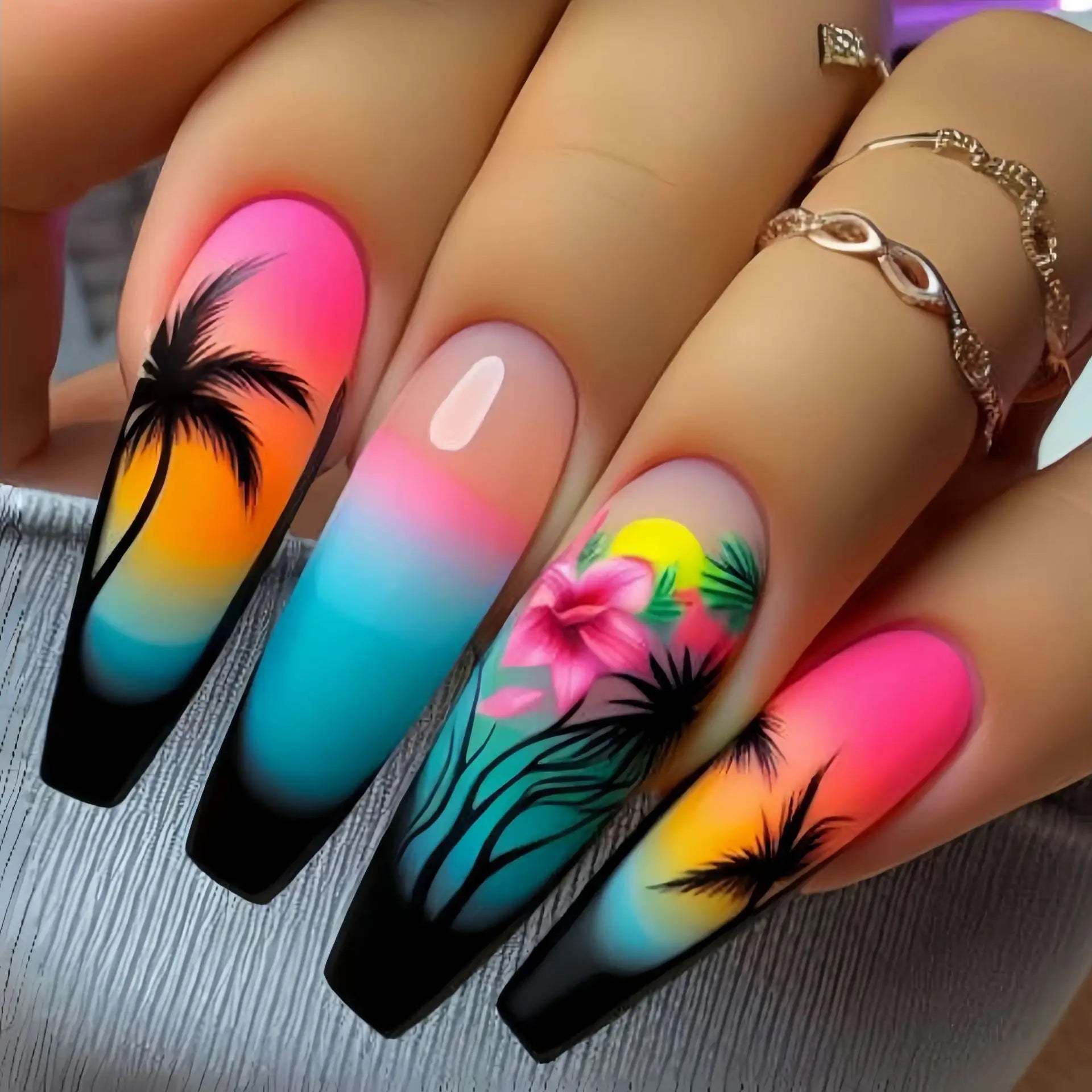 Gradient Y2K Press-On Nails