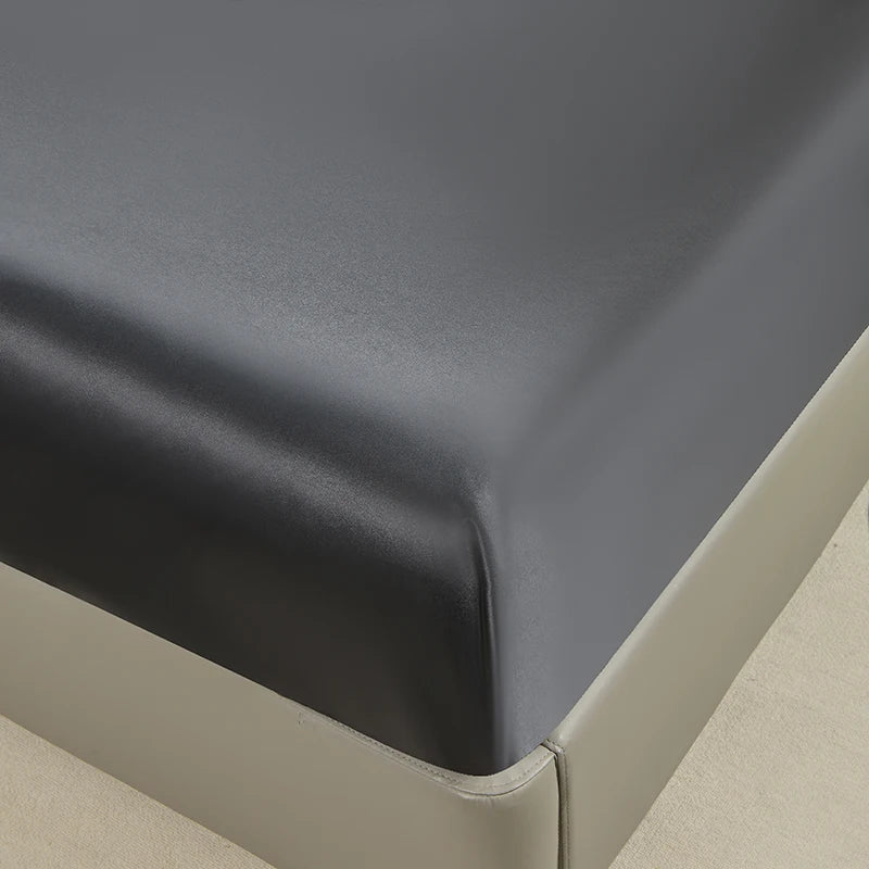 1 Sábana Bajera Ajustable Impermeable con Banda Elástica Negra Dorada Blanca Antideslizante Ajustable (La funda de almohada necesita pedido)