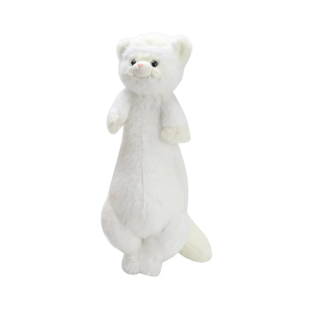 Stuffed Animal Ferrets Plush Toys Sofa Cushion Simulation Stuffed Ferret Kawaii Long Cute Brown Mink Plush Birthday Holiday