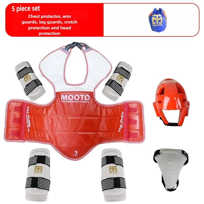 Taekwondo Combat Protective Gear Training Set Actual Combat Equipment Thicken Competition Martial Arts Protective Gear Set