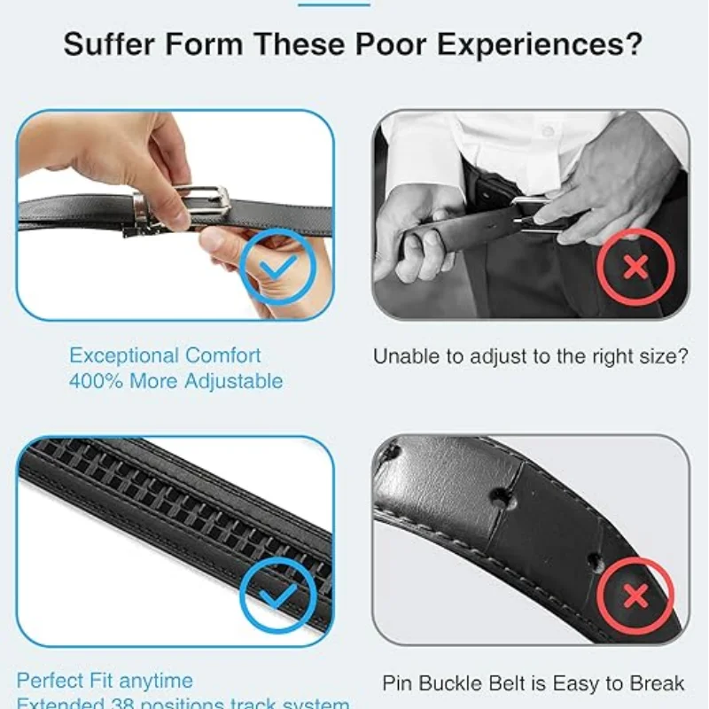Cinturón de cuero auténtico de alta calidad para hombre, cinturón de cintura para hombre con hebilla automática de aleación de metal de lujo