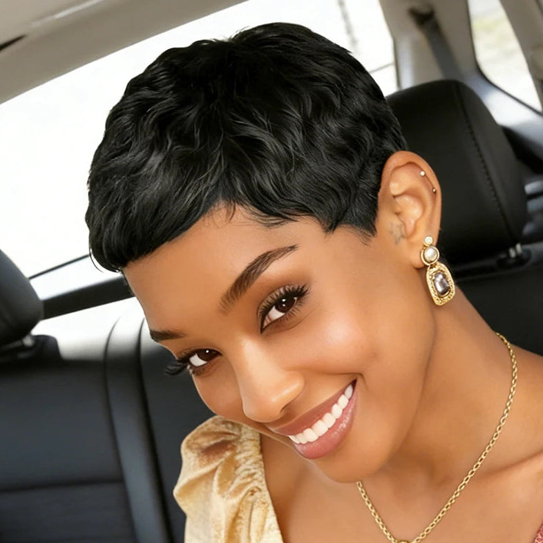 Peluca Remy Pixie con flequillo