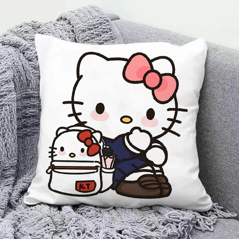 Hello Kitty Pillow Cute Cartoon Girl Heart Cushion Living Room Sofa Office Lunch Break Pillow