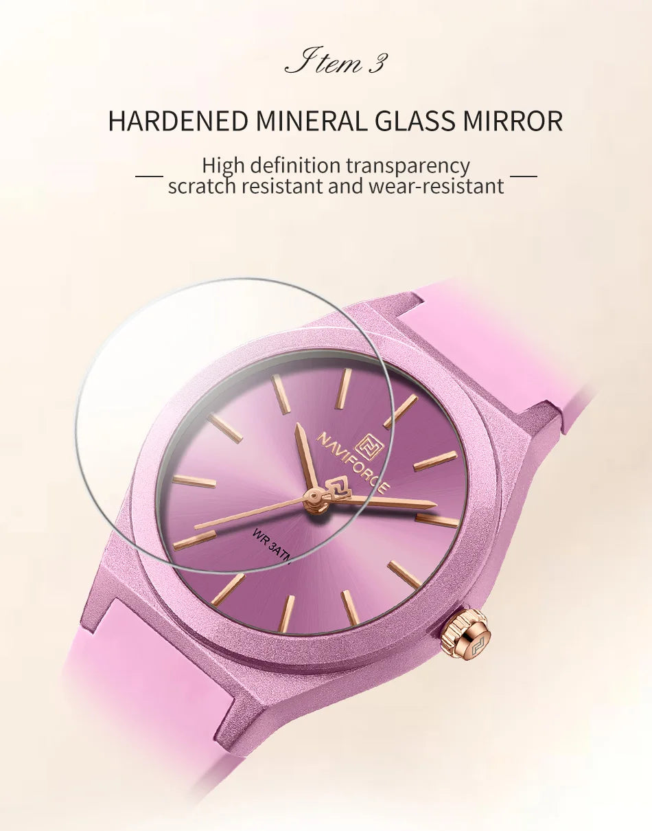 NAVIFORCE Women Watches Luxury High Quality Quartz Watch Ladies Creative Clocks Waterproof Female Wristwatches Relogio Feminino